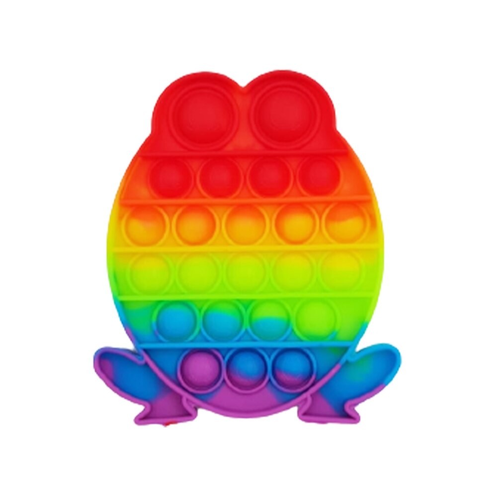 Jucarie antistres din silicon, Pop It Now and Flip It, Broscuta, Multicolor