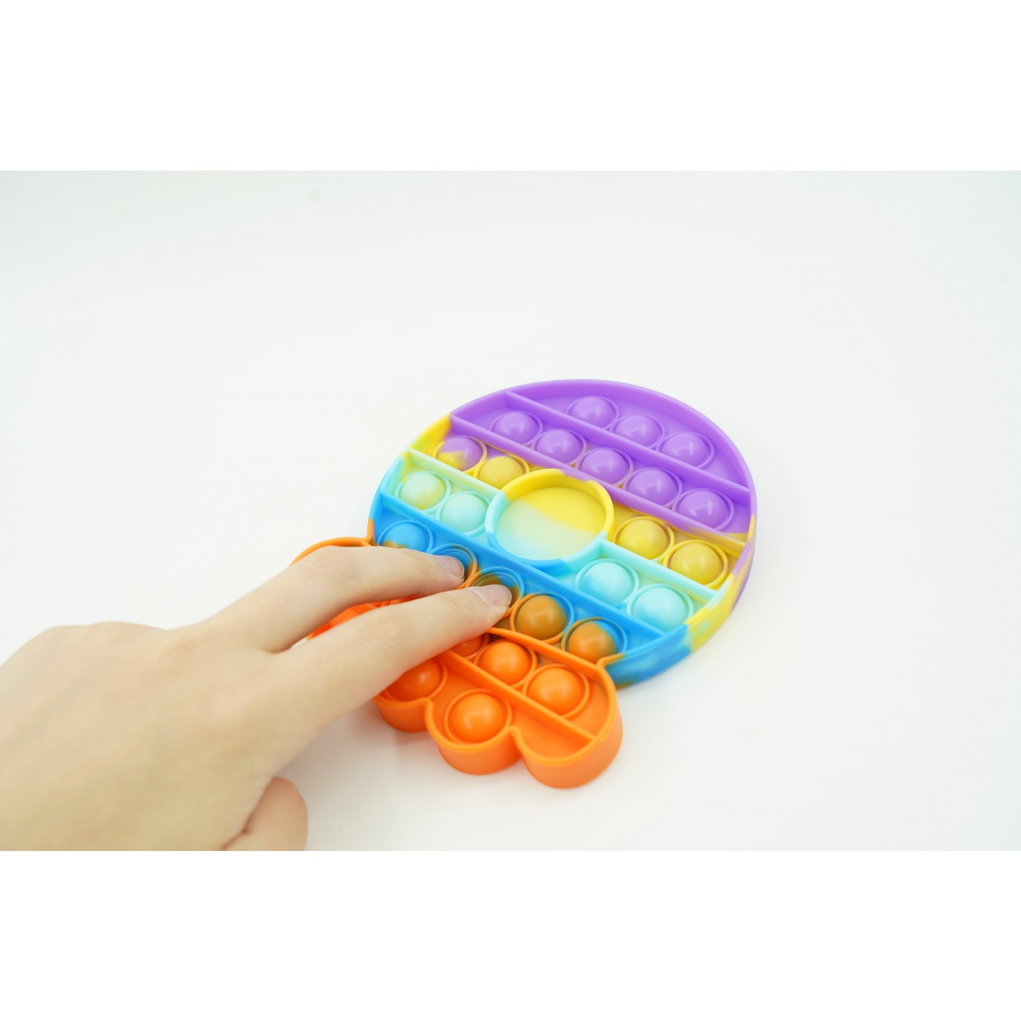 Jucarie antistres din silicon, Pop It Now and Flip It, Caracatita, Multicolor