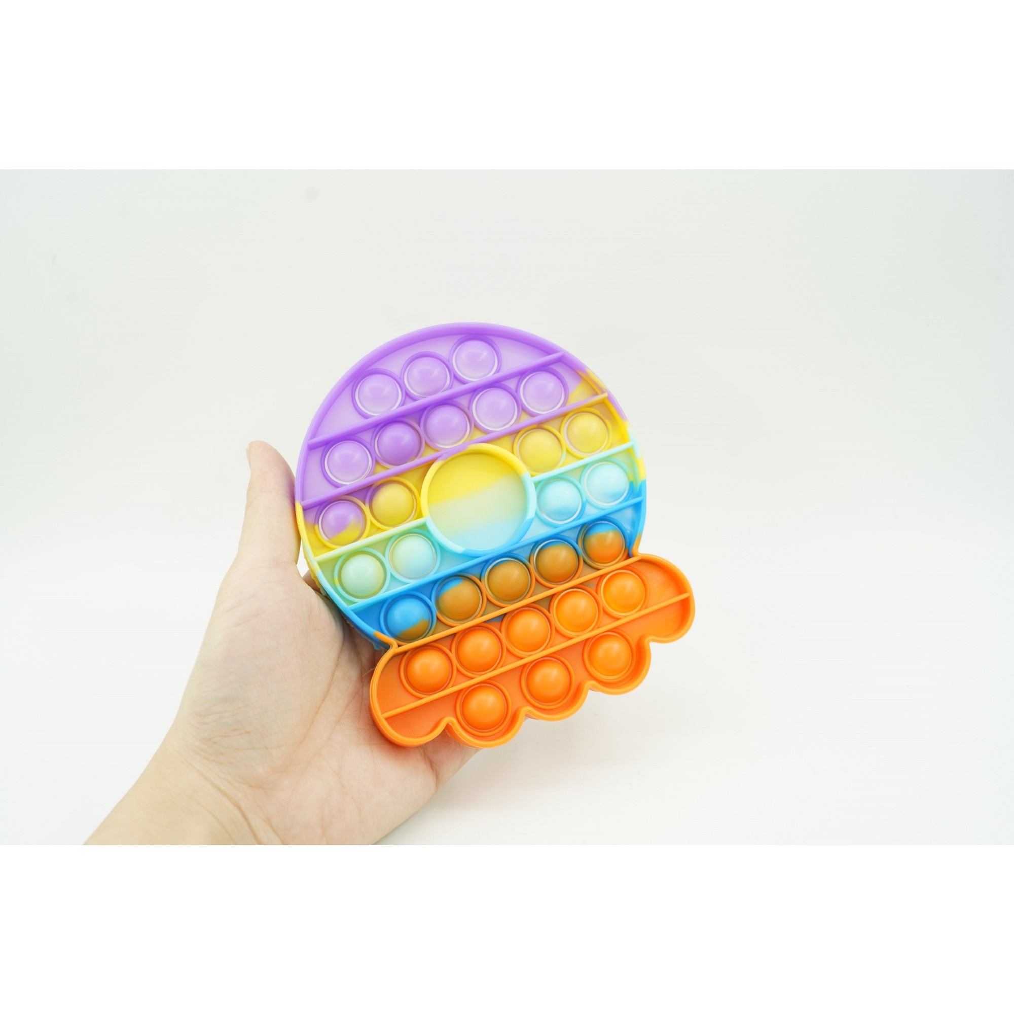 Jucarie antistres din silicon, Pop It Now and Flip It, Caracatita, Multicolor