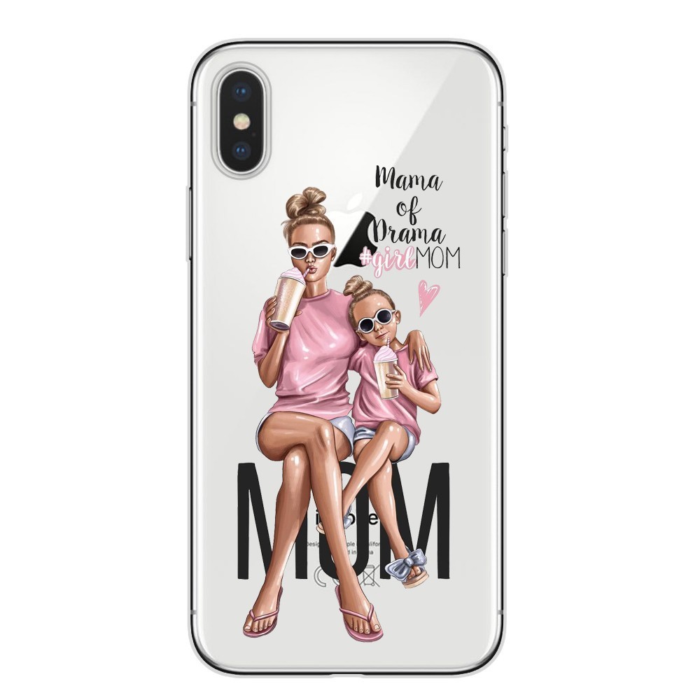Husa protectie Flippy compatibila cu Apple iPhone 11 Glass print Mama of Drama Multicolor