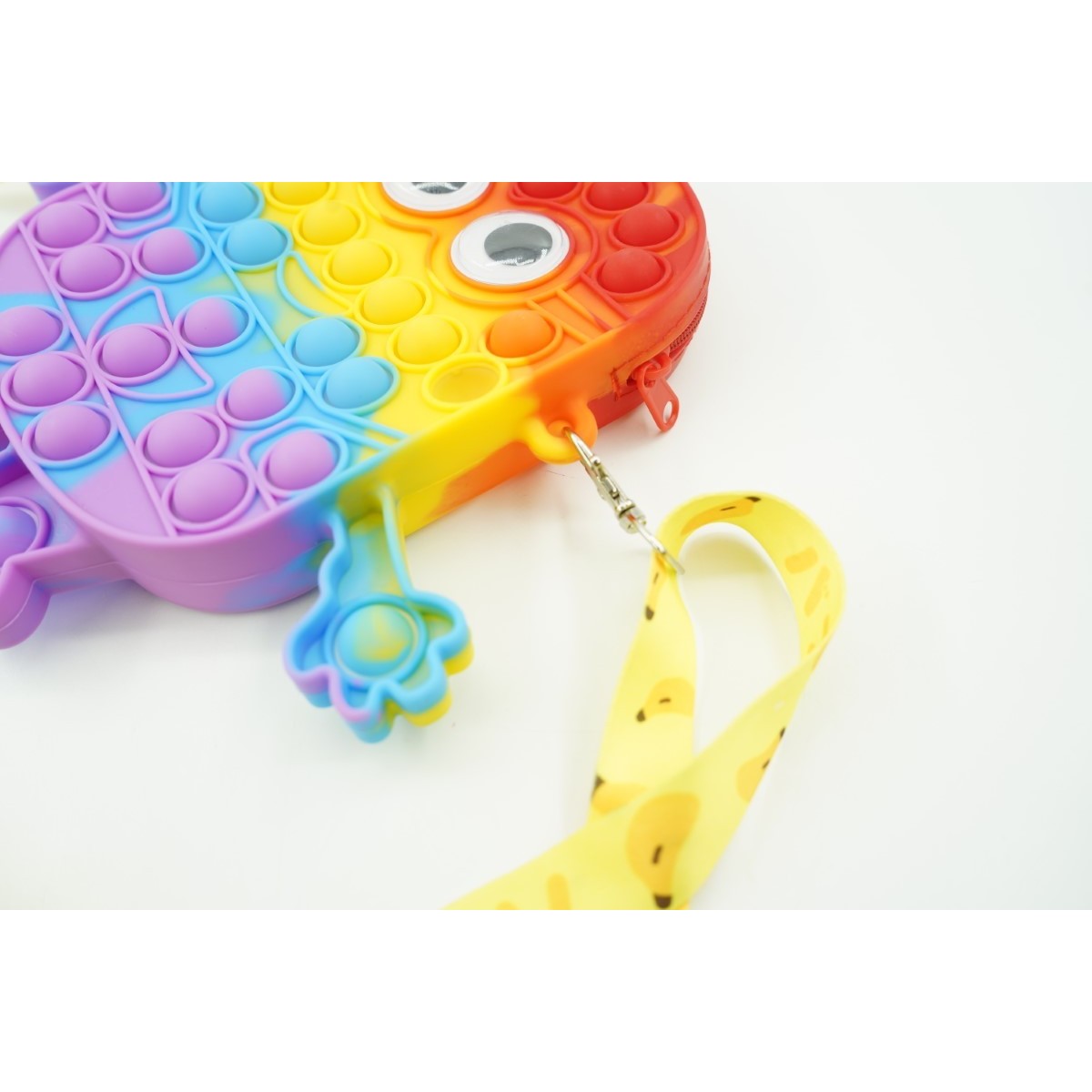 Jucarie antistres din silicon, Flippy, Pop It Now and Flip It, Geanta de umar, Minion, Multicolor