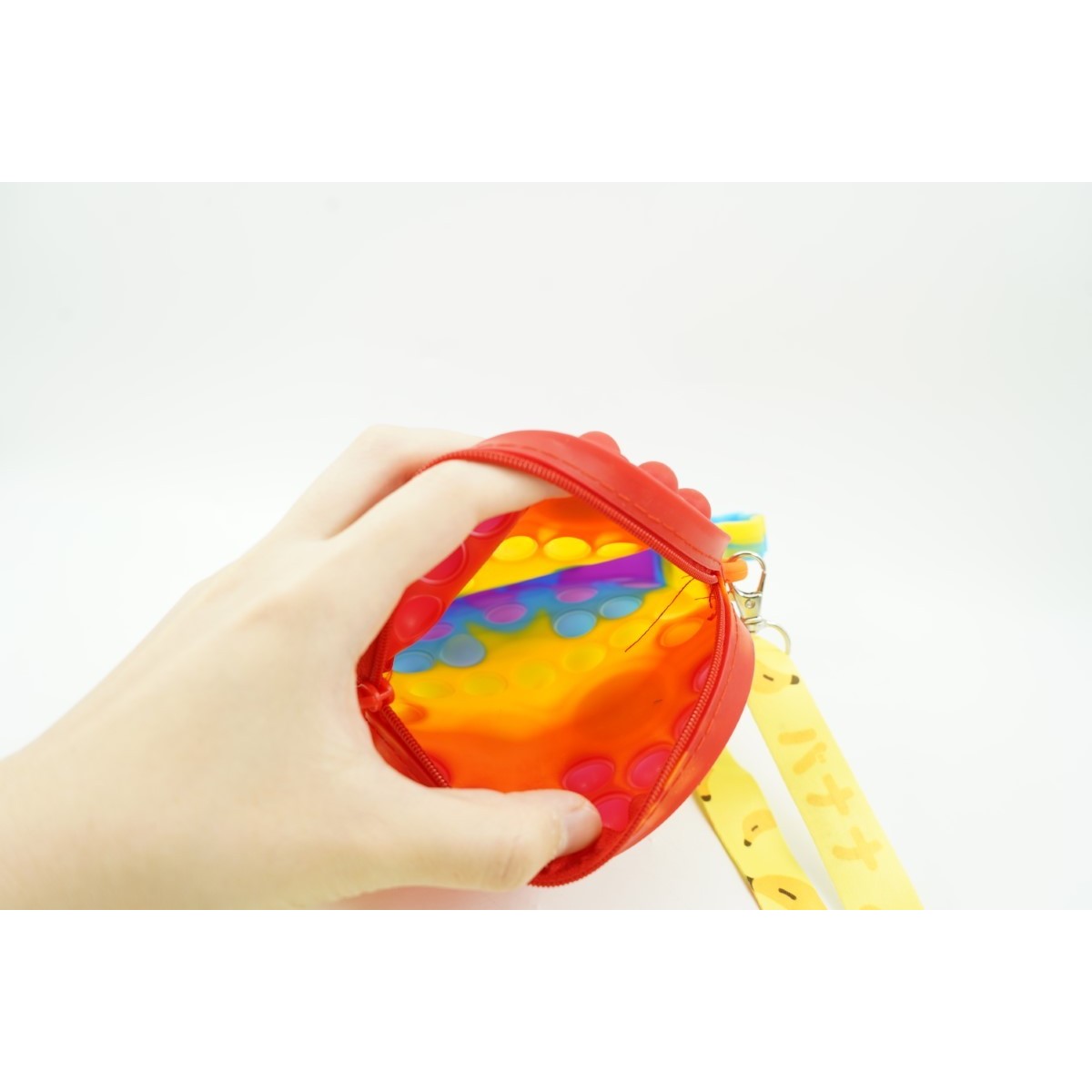 Jucarie antistres din silicon, Flippy, Pop It Now and Flip It, Geanta de umar, Minion, Multicolor