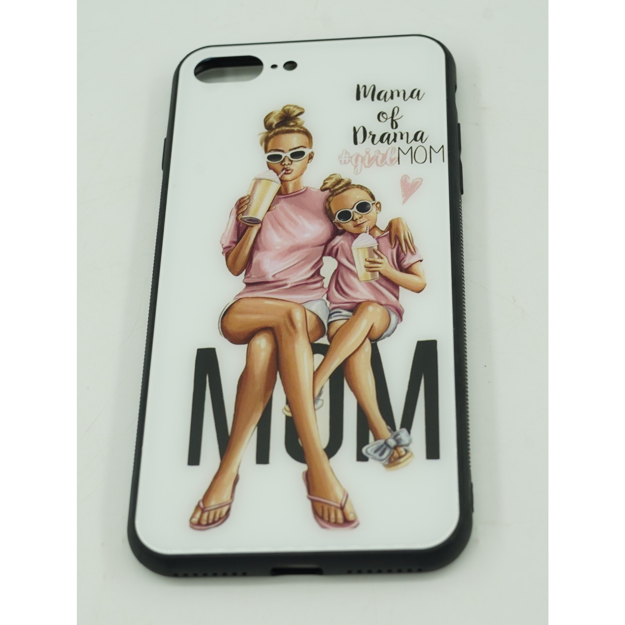 Husa protectie, Flippy, compatibila cu Samsung A52 Glass print Mama of Drama Multicolor