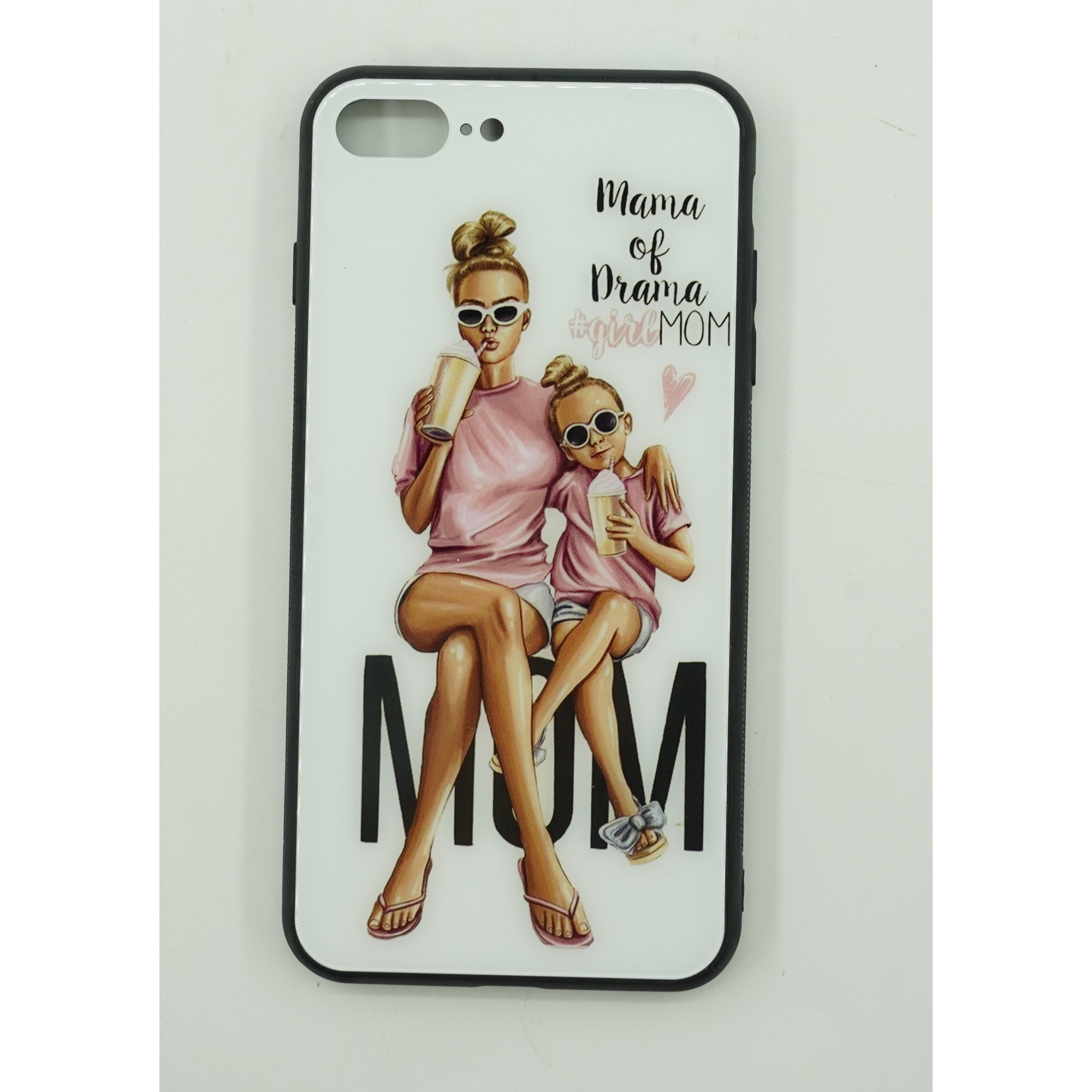 Husa protectie, Flippy, compatibila cu Apple iPhone 12 Mini Glass print Mama of Drama Multicolor