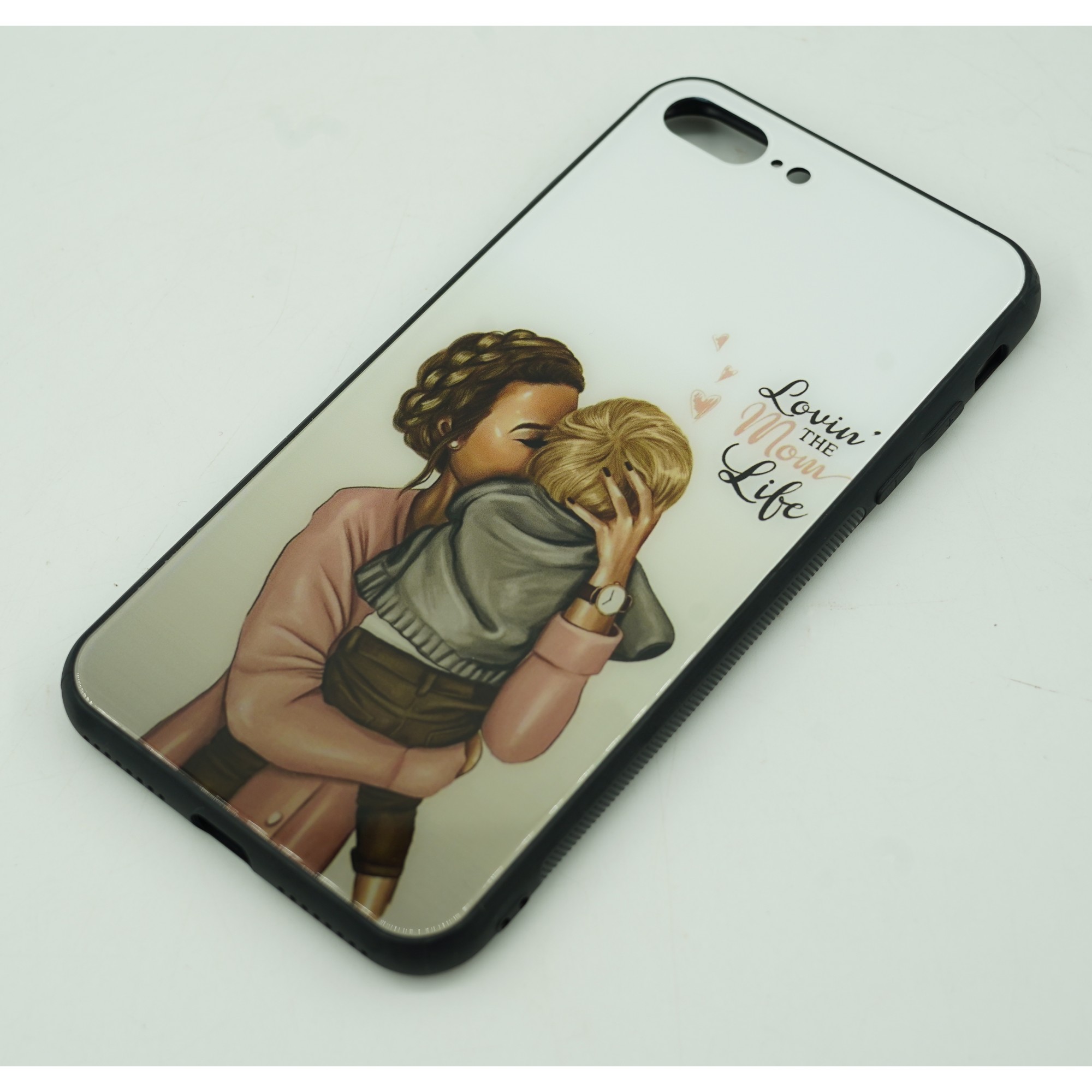 Husa protectie, Flippy, compatibila cu Apple iPhone 12 Pro Max Glass print Lovin the Mom Multicolor