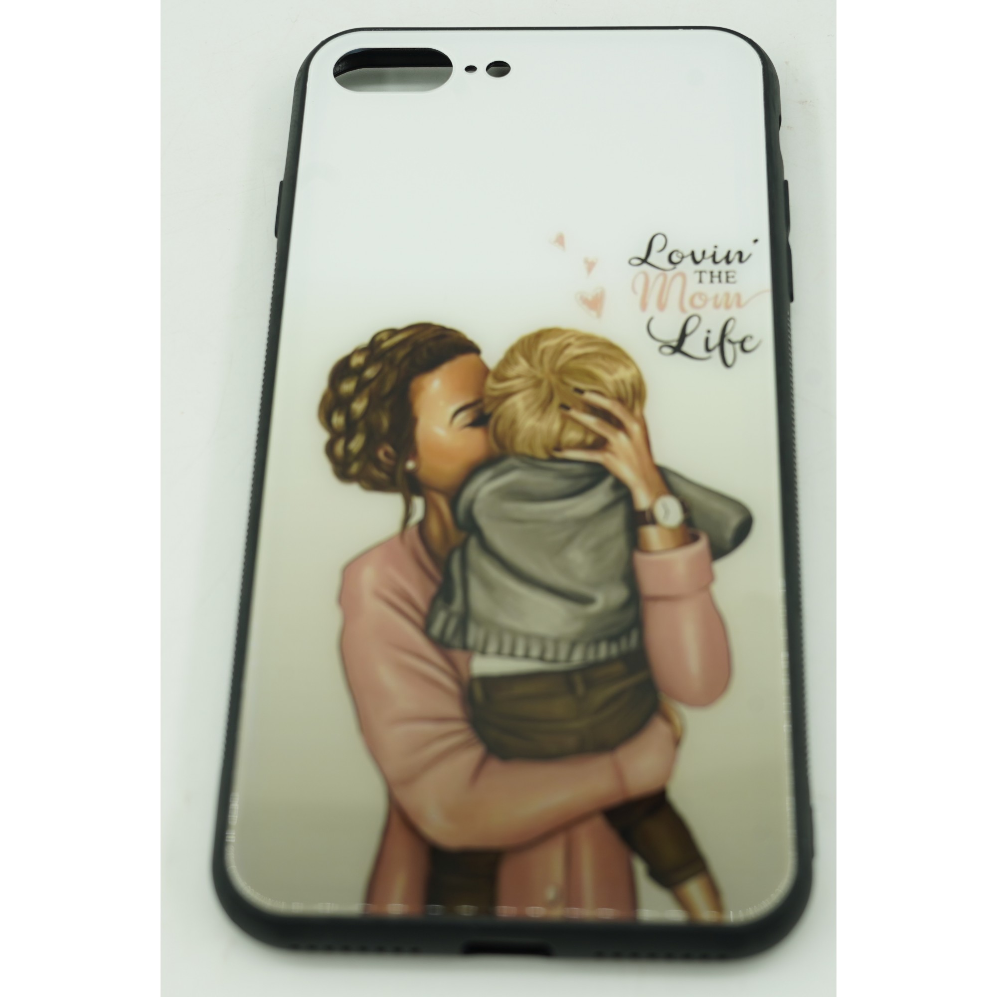 Husa protectie, Flippy, compatibila cu Apple iPhone 12 Pro Max Glass print Lovin the Mom Multicolor