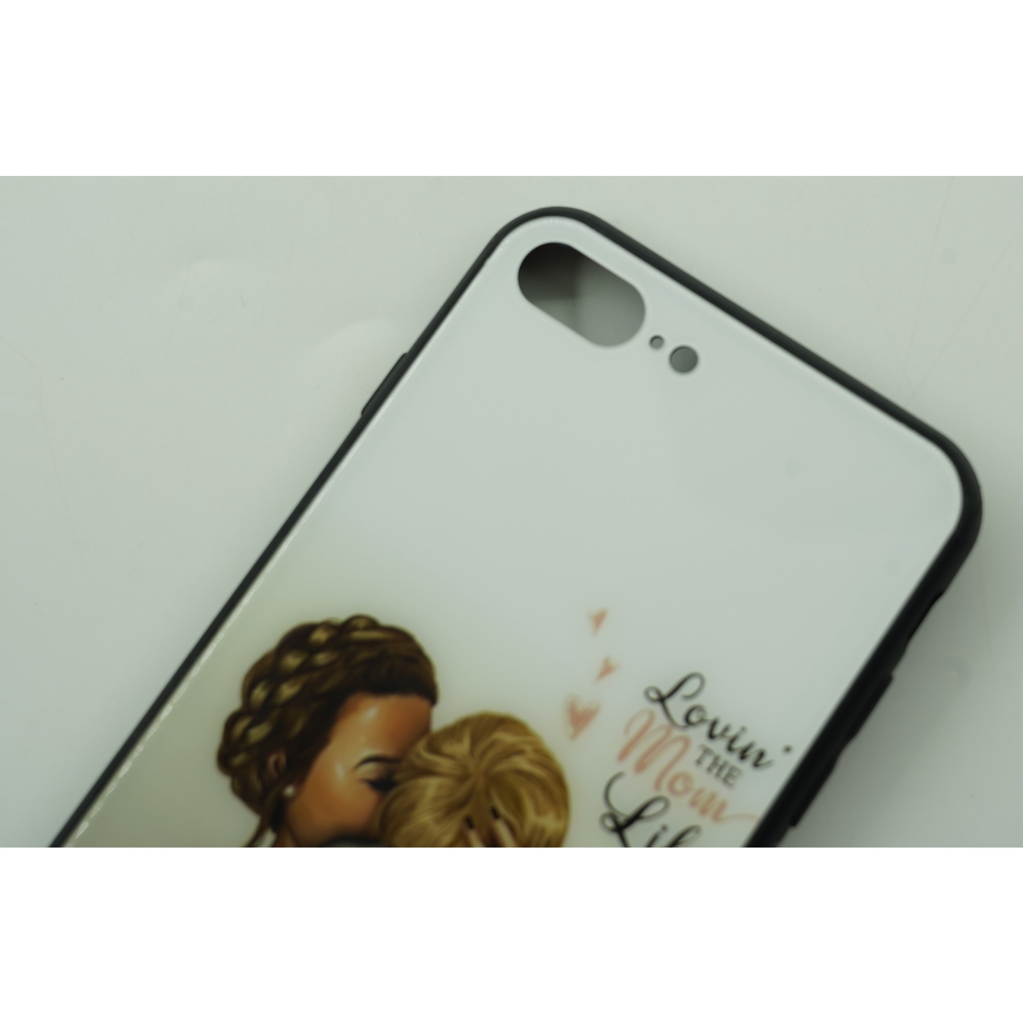 Husa protectie, Flippy, compatibila cu Apple iPhone 12 Pro Max Glass print Lovin the Mom Multicolor