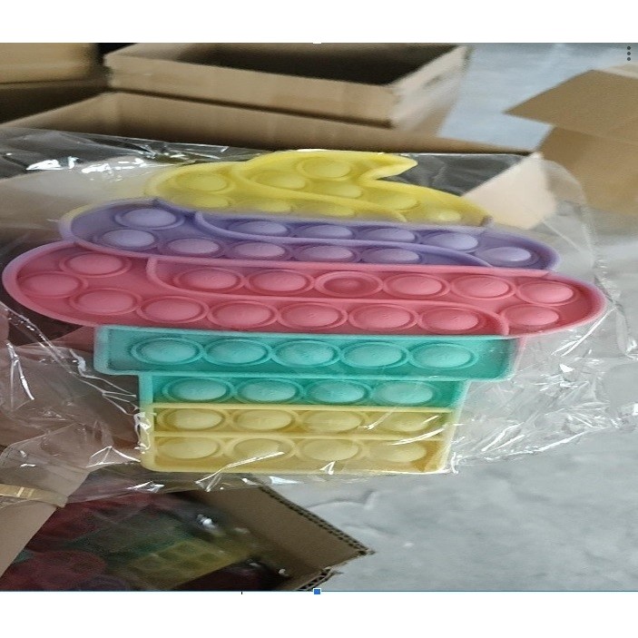 Jucarie antistres din silicon, Pop It Now and Flip It, Vafa, 20 cm, Multicolor