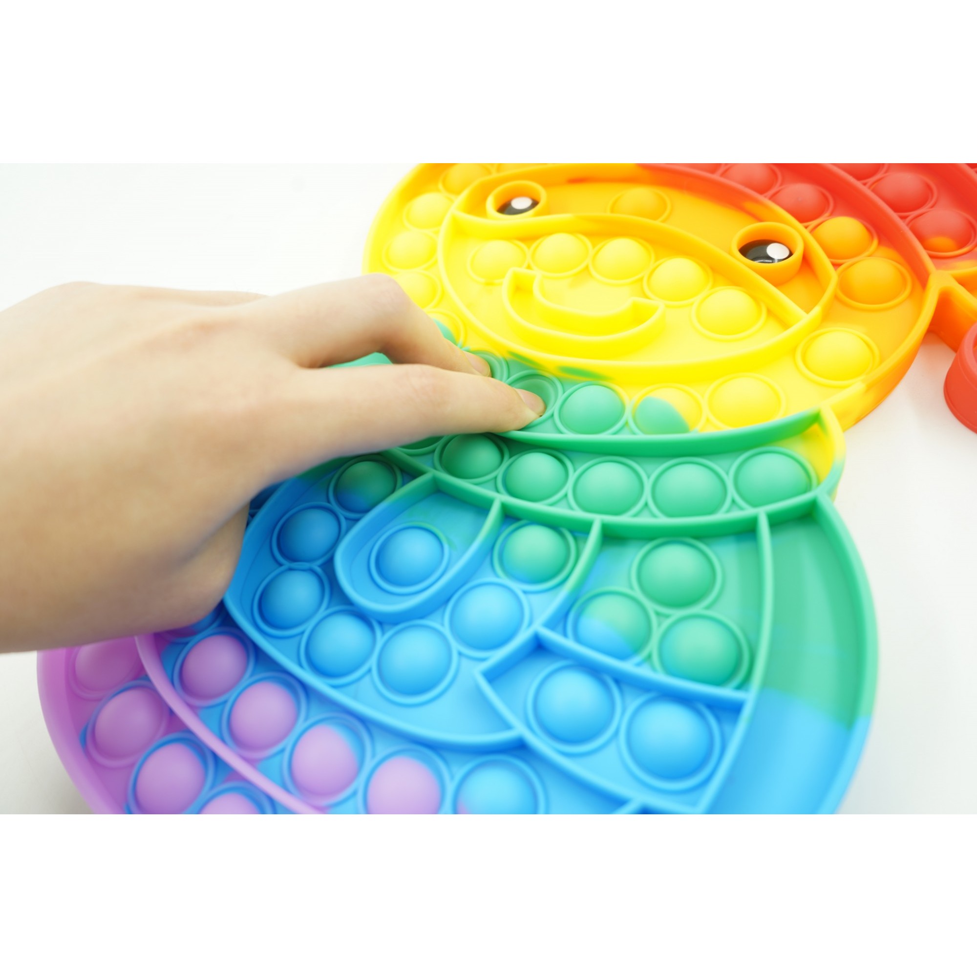 Jucarie antistres din silicon, Flippy, Pop It Now and Flip It, Om de zapada, Multicolor