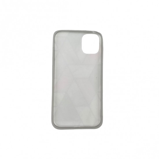 Husa protectie pentru Samsung A21S Soft IMD TPU Marble Geometric Alb