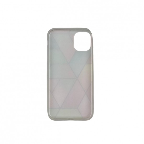 Husa protectie Flippy compatibila cu Huawei P40 Lite E Soft IMD TPU Marble Geometric Roz