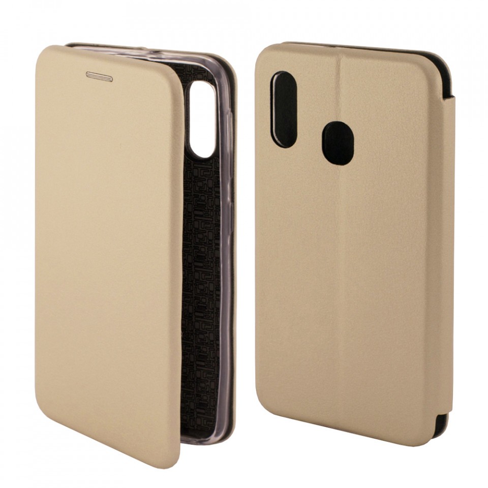 Husa de protectie Flippy compatibila cu Oppo A52 Magnet Book Case Roz-Auriu
