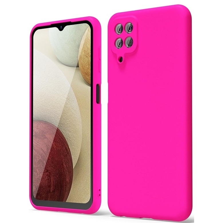 Husa de Protectie, Flippy, pentru Samsung A12, din Liquid Silicone, Flexibila, Fucshia