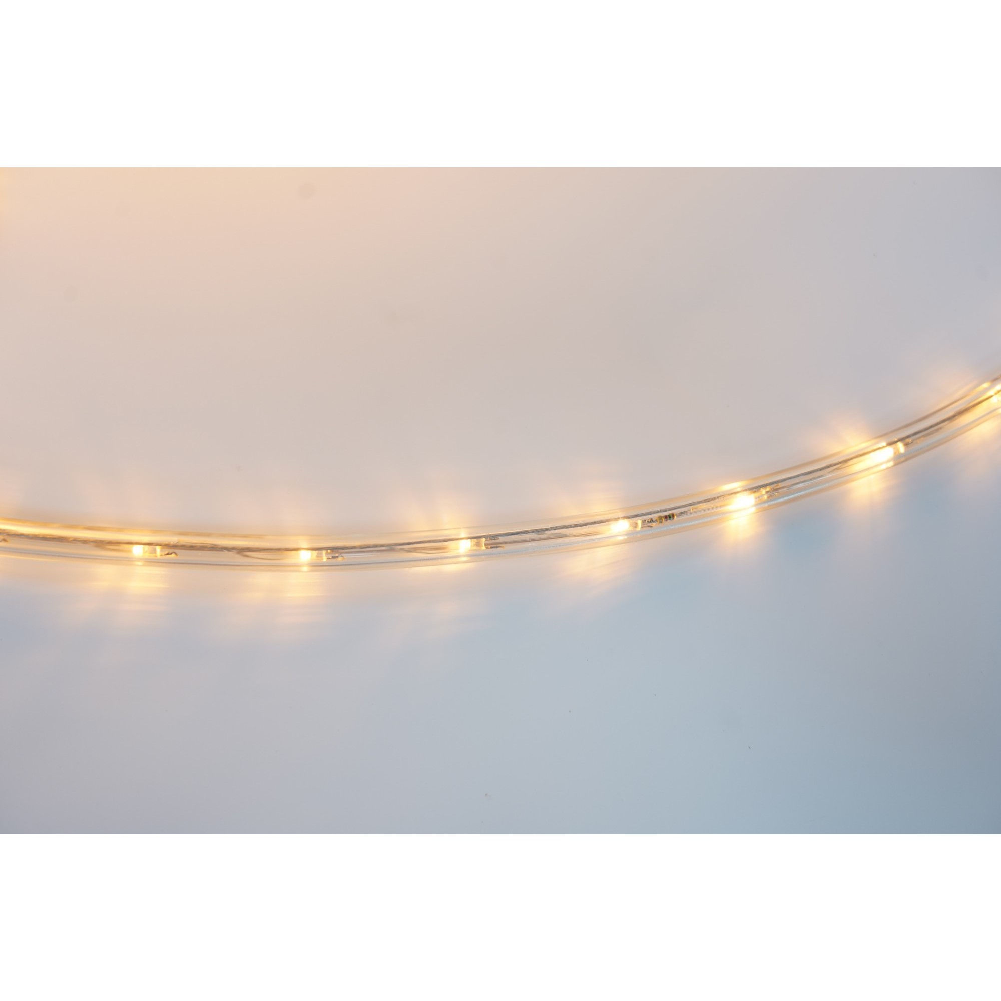 Instalatie de Craciun Tip Furtun luminos, Fara transformator, 1 m, Alb Cald