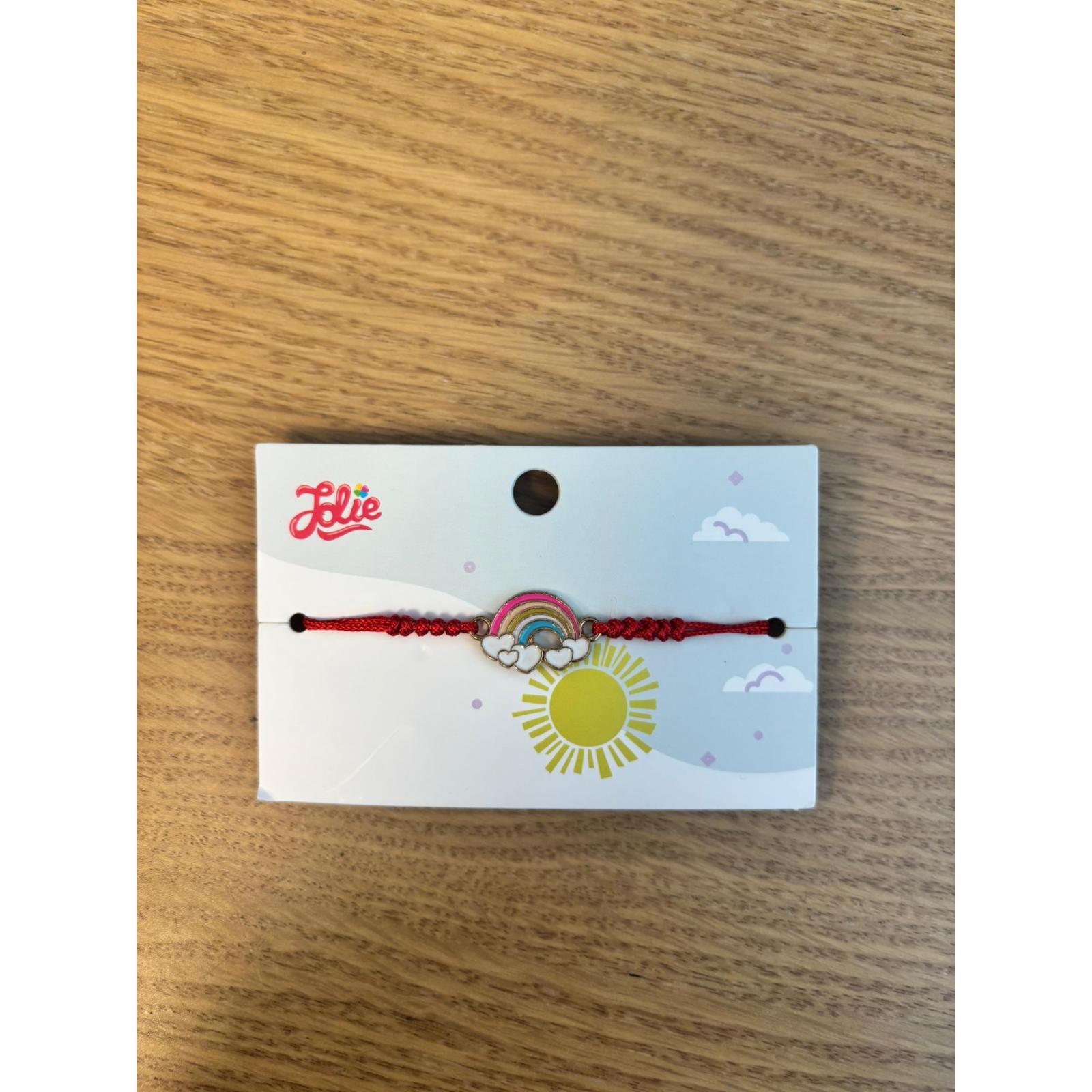 Bratara cu Impletitura pentru Copii Curcubeu si Nori
