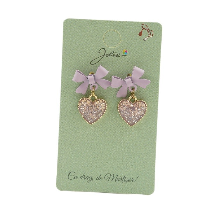 Cercei Primavara Inimioare cu Fundita