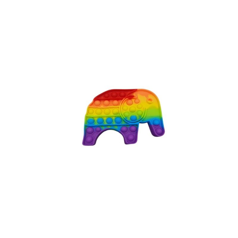 Jucarie antistres din silicon, Flippy, Pop It Now and Flip It, Elefant, Model 2, Multicolor