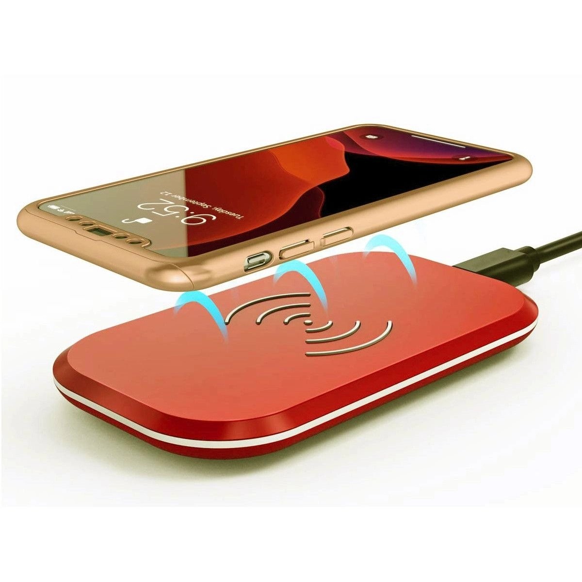 Husa de protectie Flippy compatibila cu Samsung A22 5G, Full Cover 360, Auriu + Folie de protectie