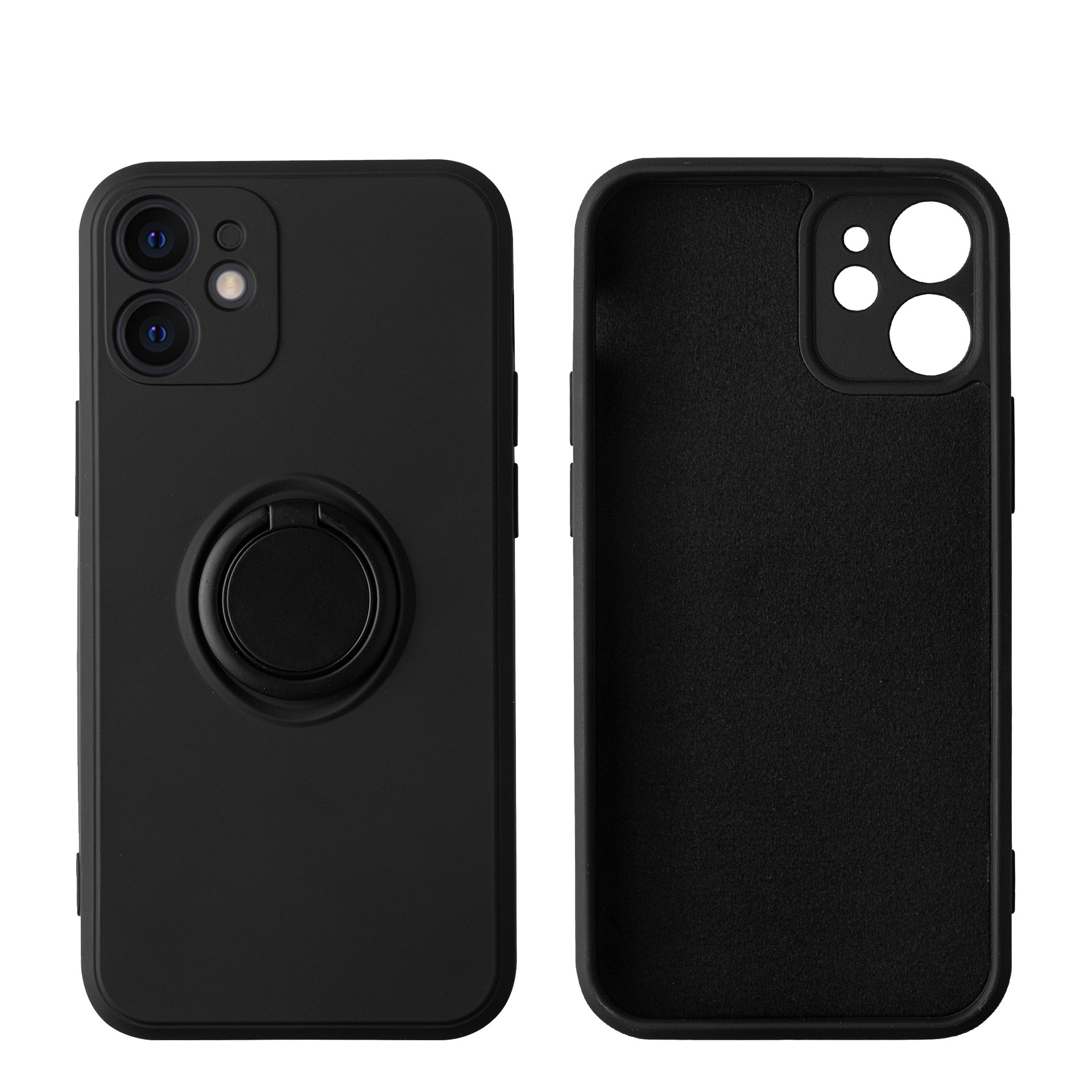 Husa pentru Huawei NOVA 9 SE, Flippy, Silicone Ring, cu Suport Rotativ Magnetic, Negru