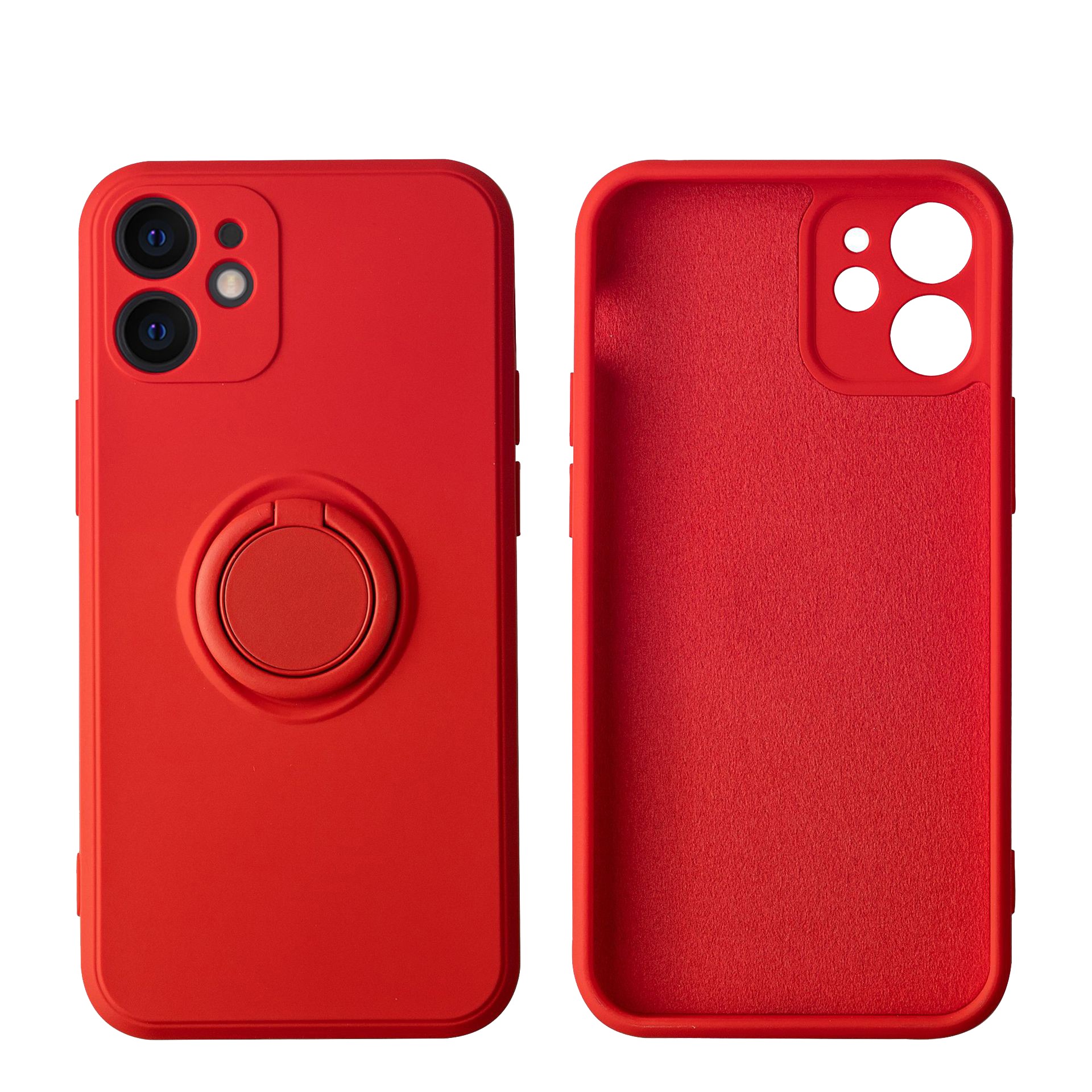 Husa pentru Huawei NOVA 9 SE, Flippy, Silicone Ring, cu Suport Rotativ Magnetic, Rosu