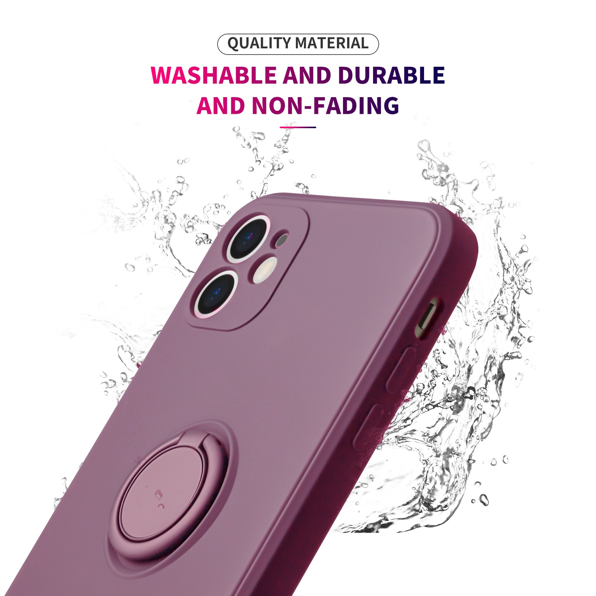 Husa pentru Huawei NOVA 9 SE, Flippy, Silicone Ring, cu Suport Rotativ Magnetic, Mov