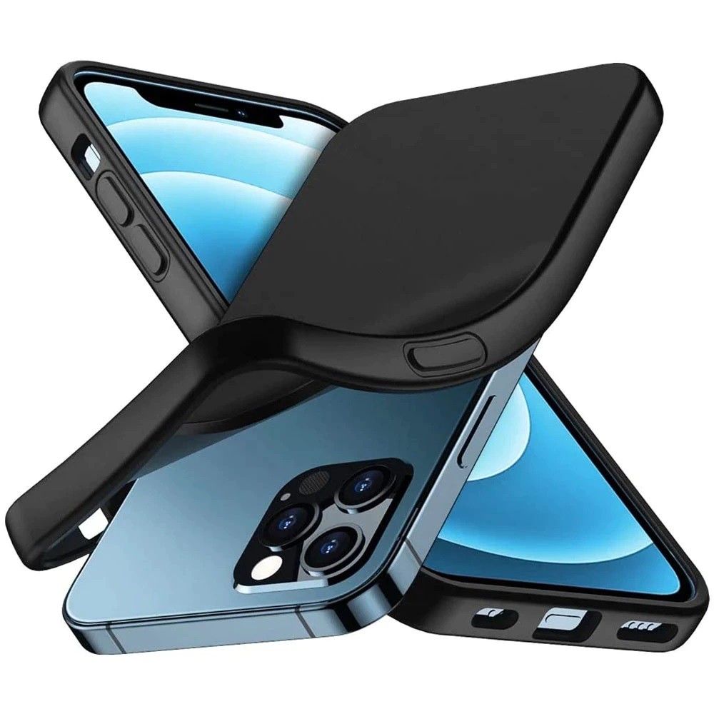 Husa Matte TPU pentru iPhone 14 Max, Flippy, Silicon Slim, Protectie Antisoc, Negru