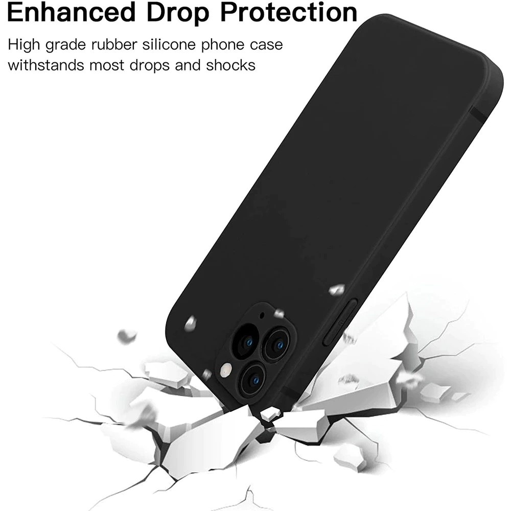 Husa Matte TPU pentru iPhone 14 Max, Flippy, Silicon Slim, Protectie Antisoc, Negru