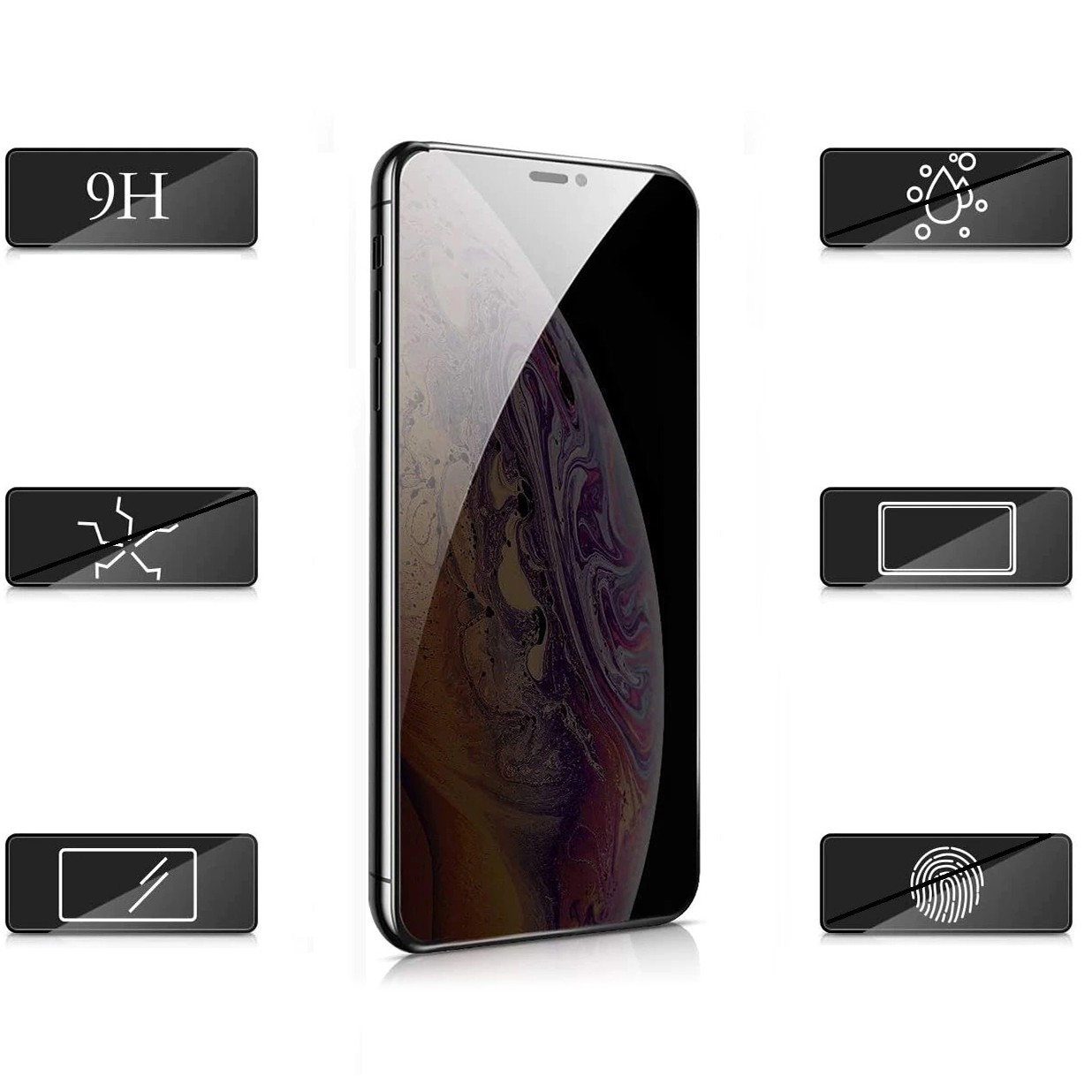 Folie ecran Flippy pentru iPhone 14, Sticla Privacy, Transparenta, Protectie Completa