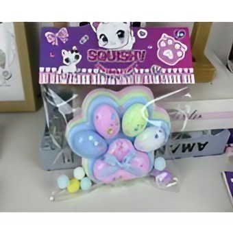 Jucarie Antistres Squishy, Flippy, cu Revenire Lenta, Squeeze Toys, Model Cat Paw, 12.5x10.5 cm, 220g, +3 Ani, din TPR, Model 4, Multicolor