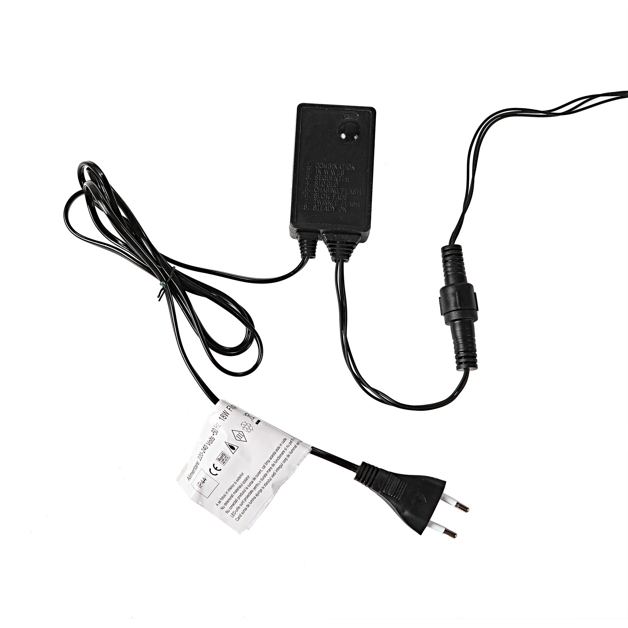 Instalatie de Craciun Flippy® Tip Franjuri cu Joc de Lumini 8 m 360 Leduri Alb Cald 2107WW Interconectabila