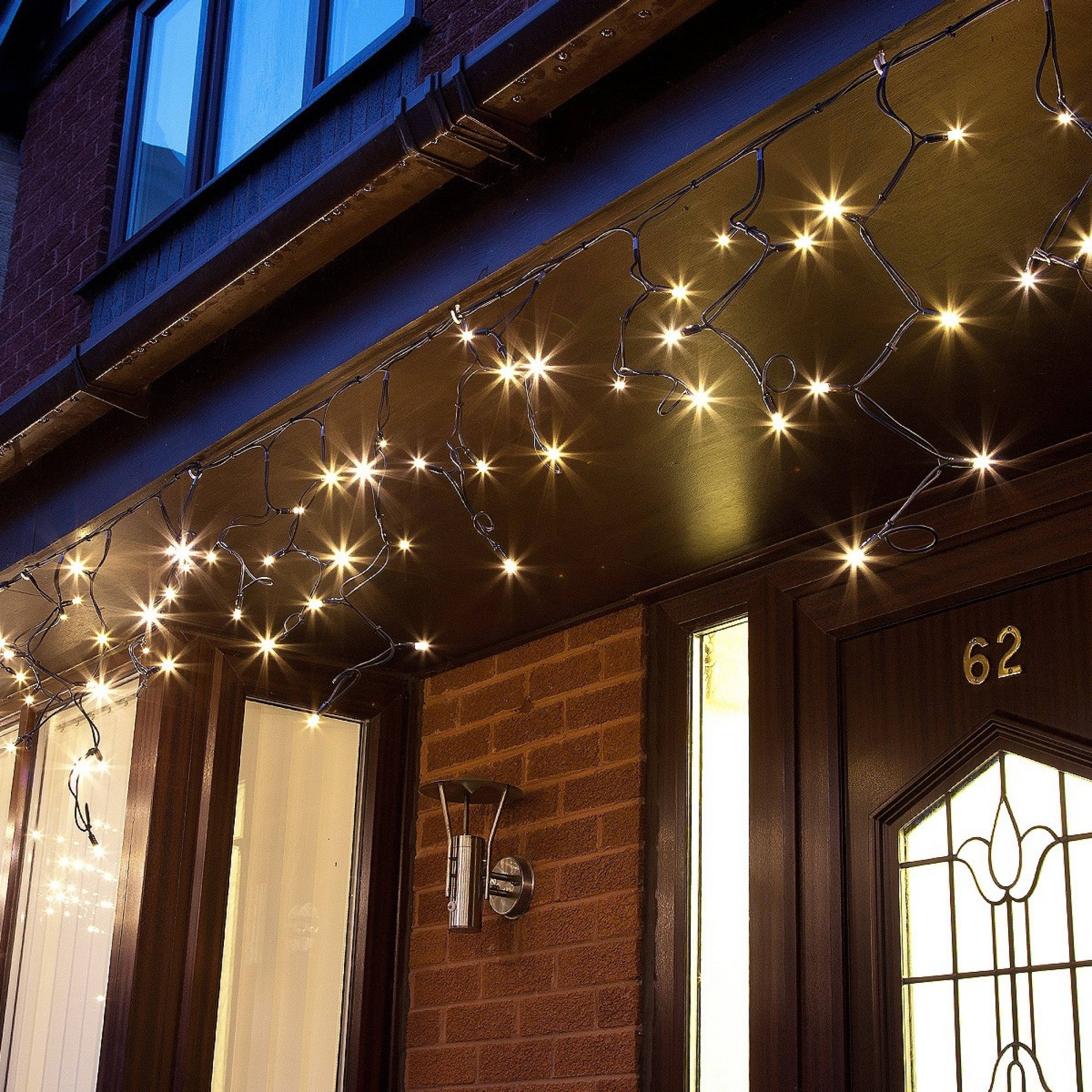 Instalatie de Craciun Flippy® Tip Franjuri cu Joc de Lumini 8 m 360 Leduri Alb Cald 2107WW Interconectabila