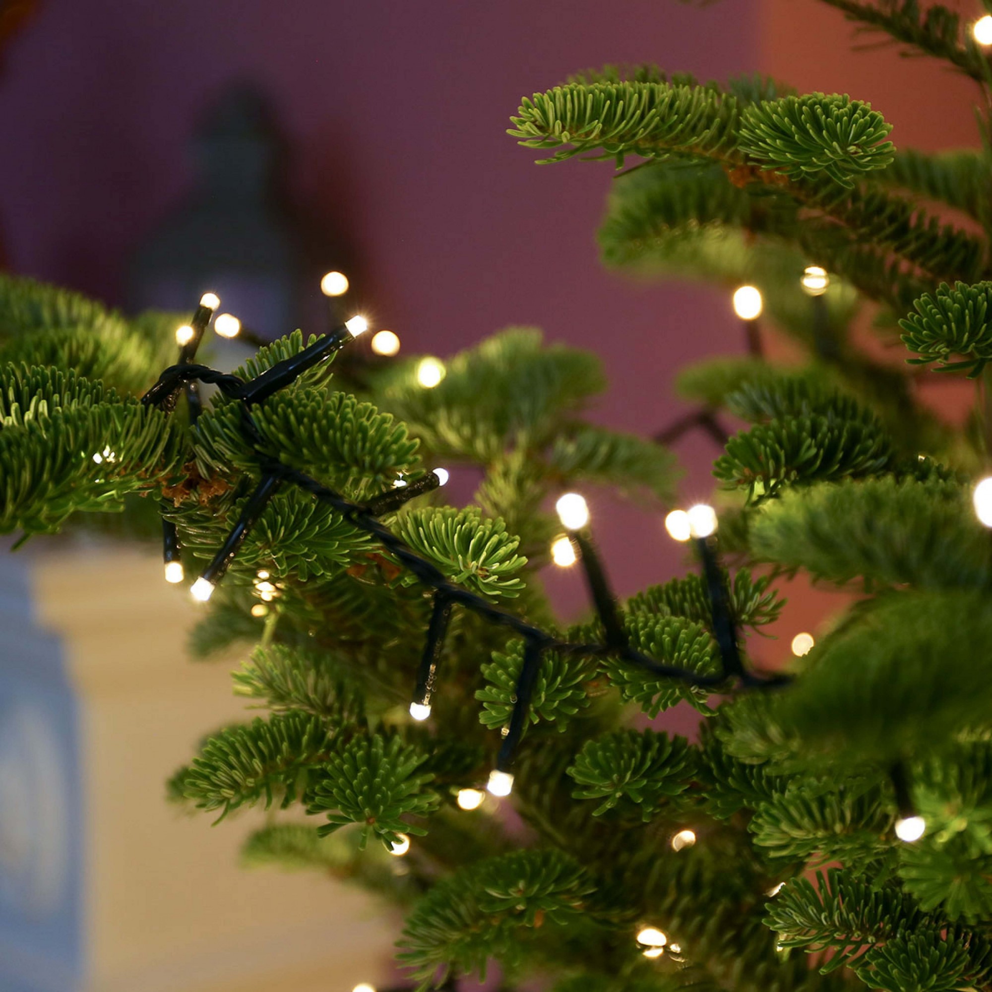 Instalatie de Craciun, Premium Flippy®, Tip Liniara / Sirag, 50 m, 500 LED-uri Mari, Alb Cald