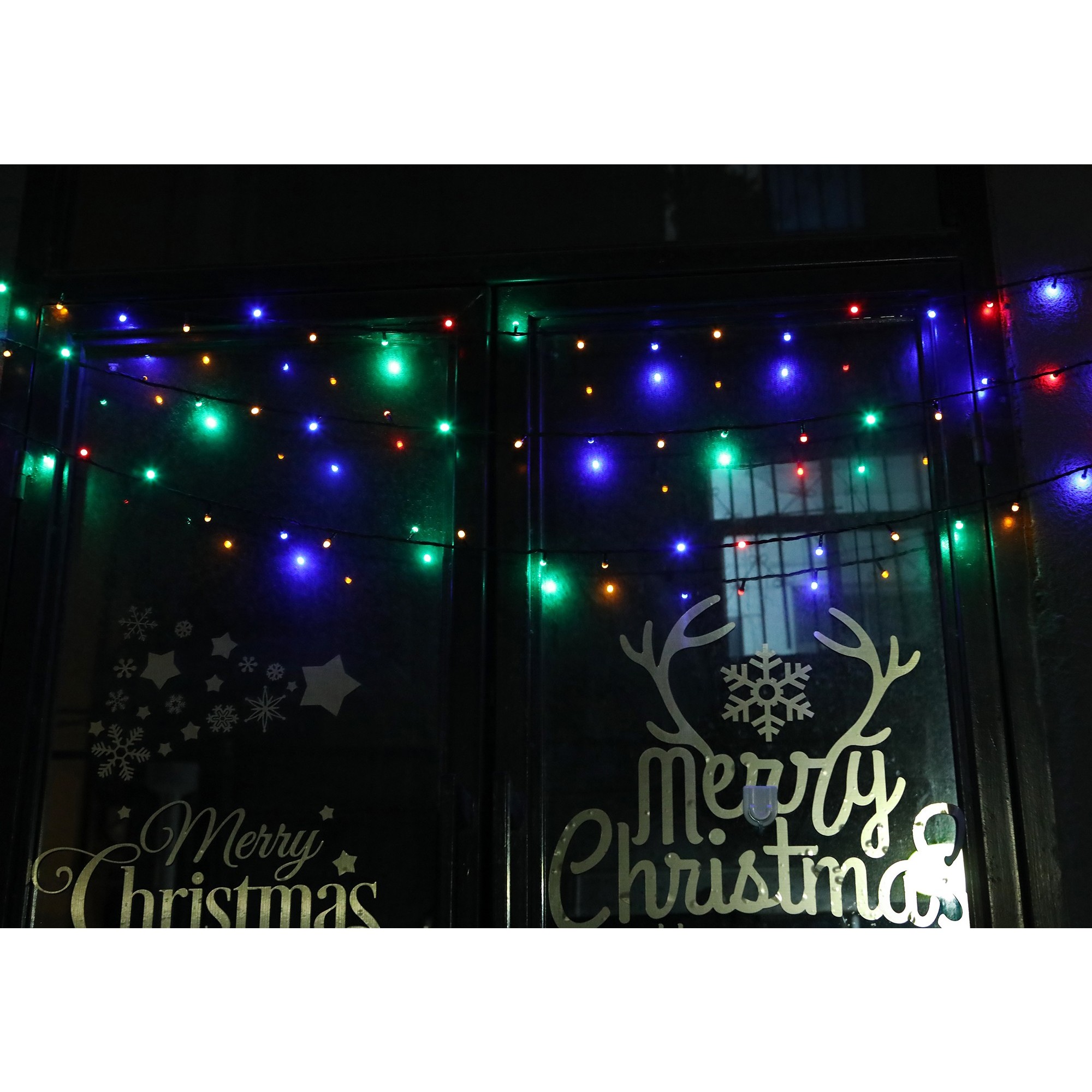 Instalatie de Craciun, Premium Flippy®, Tip Liniara / Sirag, 50 m, 500 LED-uri Mari, Multicolor