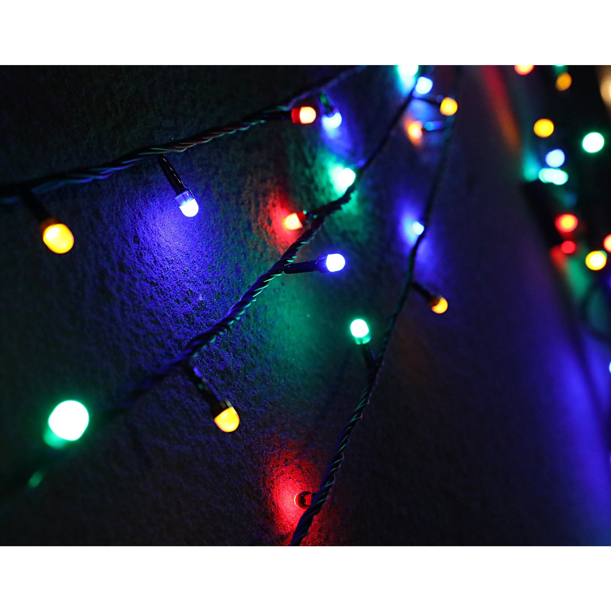 Instalatie de Craciun, Premium Flippy®, Tip Liniara / Sirag, 50 m, 500 LED-uri Mari, Multicolor