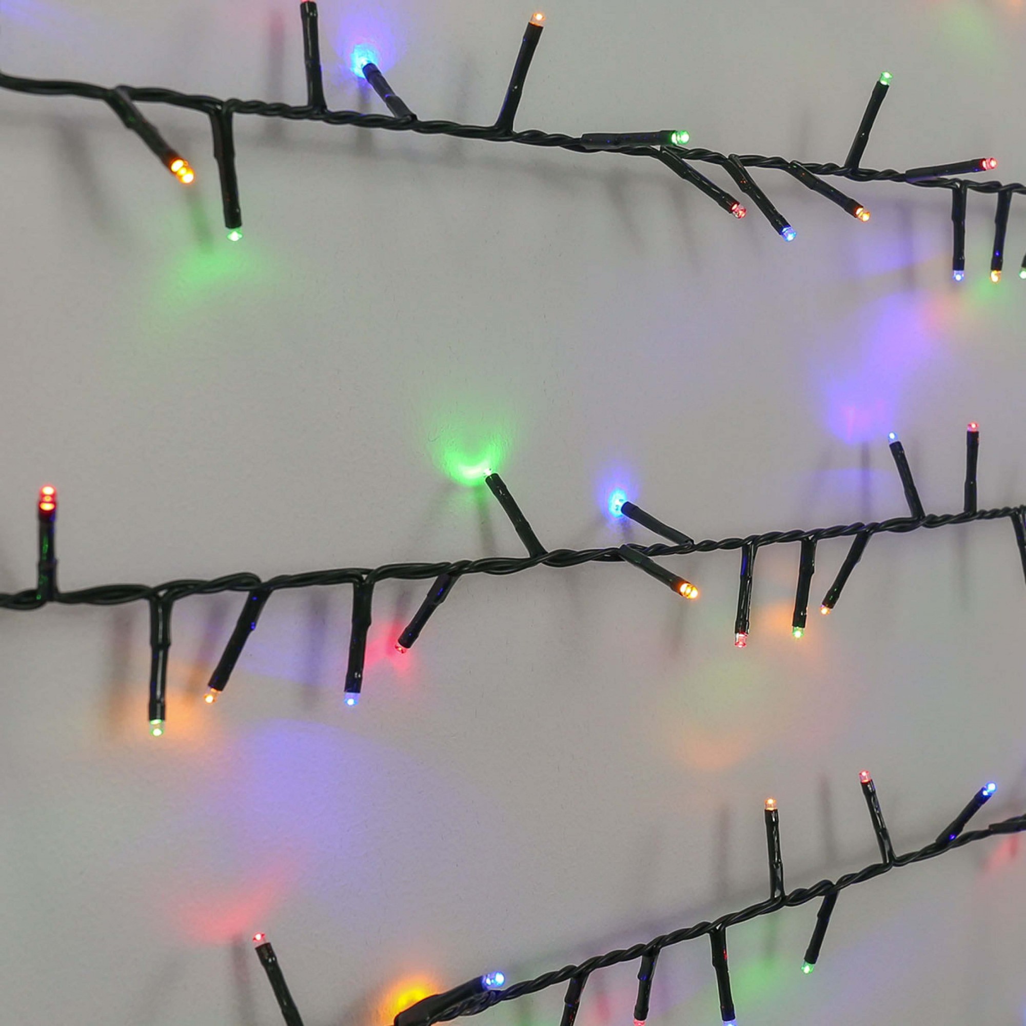 Instalatie de Craciun, Premium Flippy®, Tip Liniara / Sirag, 50 m, 500 LED-uri Mari, Multicolor