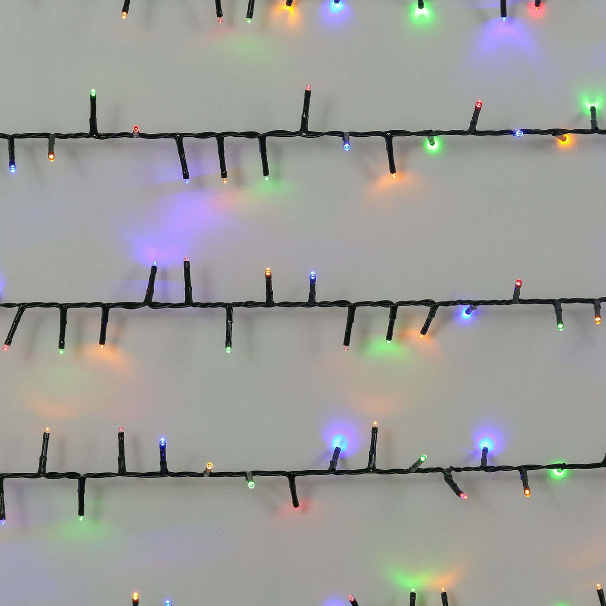 Instalatie de Craciun, Premium Flippy®, Tip Liniara / Sirag, 50 m, 500 LED-uri Mari, Multicolor