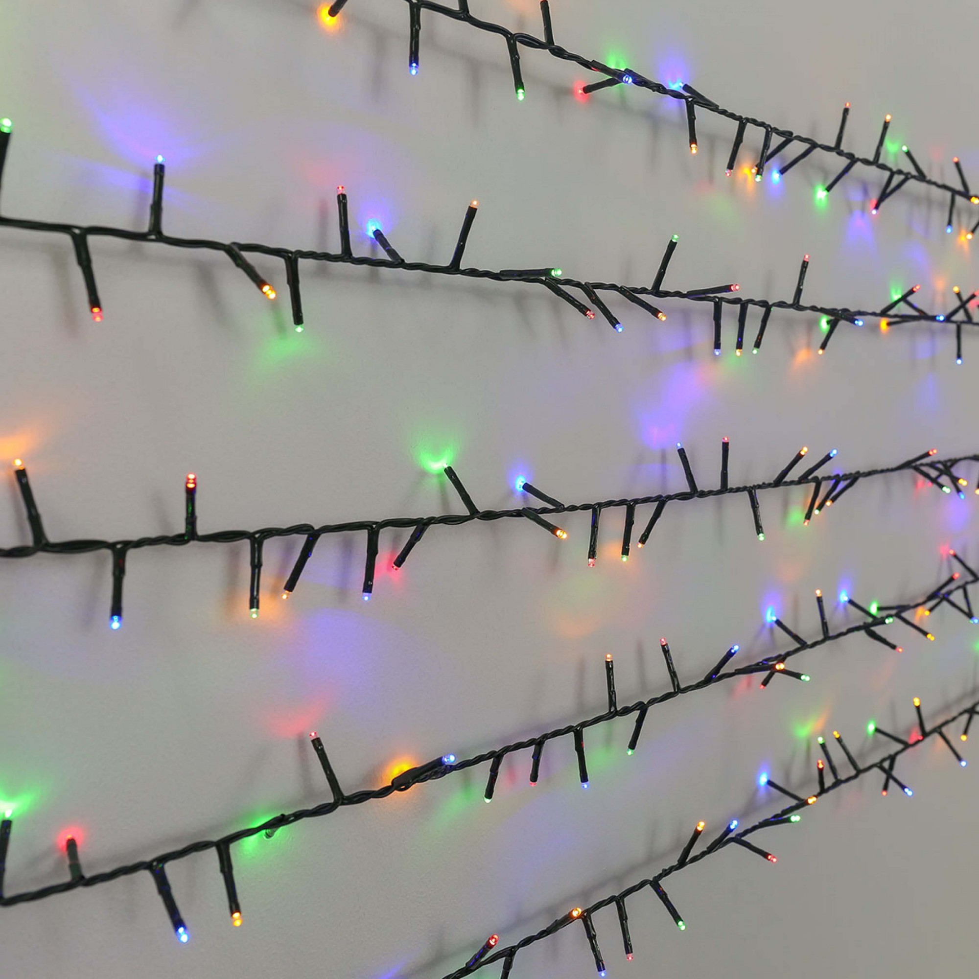 Instalatie de Craciun, Premium Flippy®, Tip Liniara / Sirag, 50 m, 500 LED-uri Mari, Multicolor