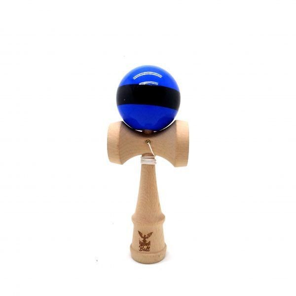 Kendama Ball Originala Stripe Negru Lemn Fag Albastru
