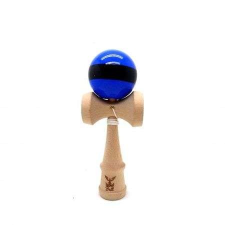 Kendama Ball Originala Stripe Alb Lemn Fag Albastru