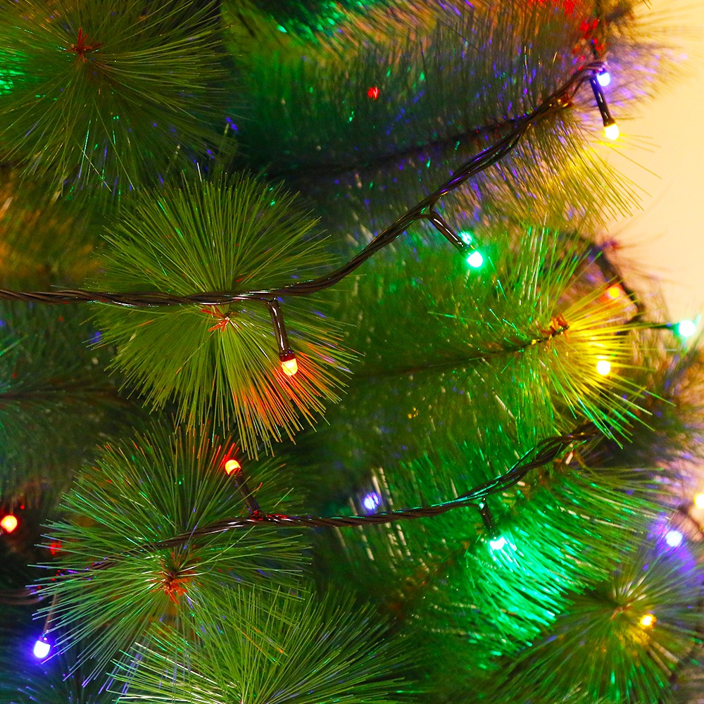 Instalatie de Craciun, Flippy®, Tip Liniara, 9 m, 100 LED-uri, Interconectabila, Lumina Mata, Multicolor
