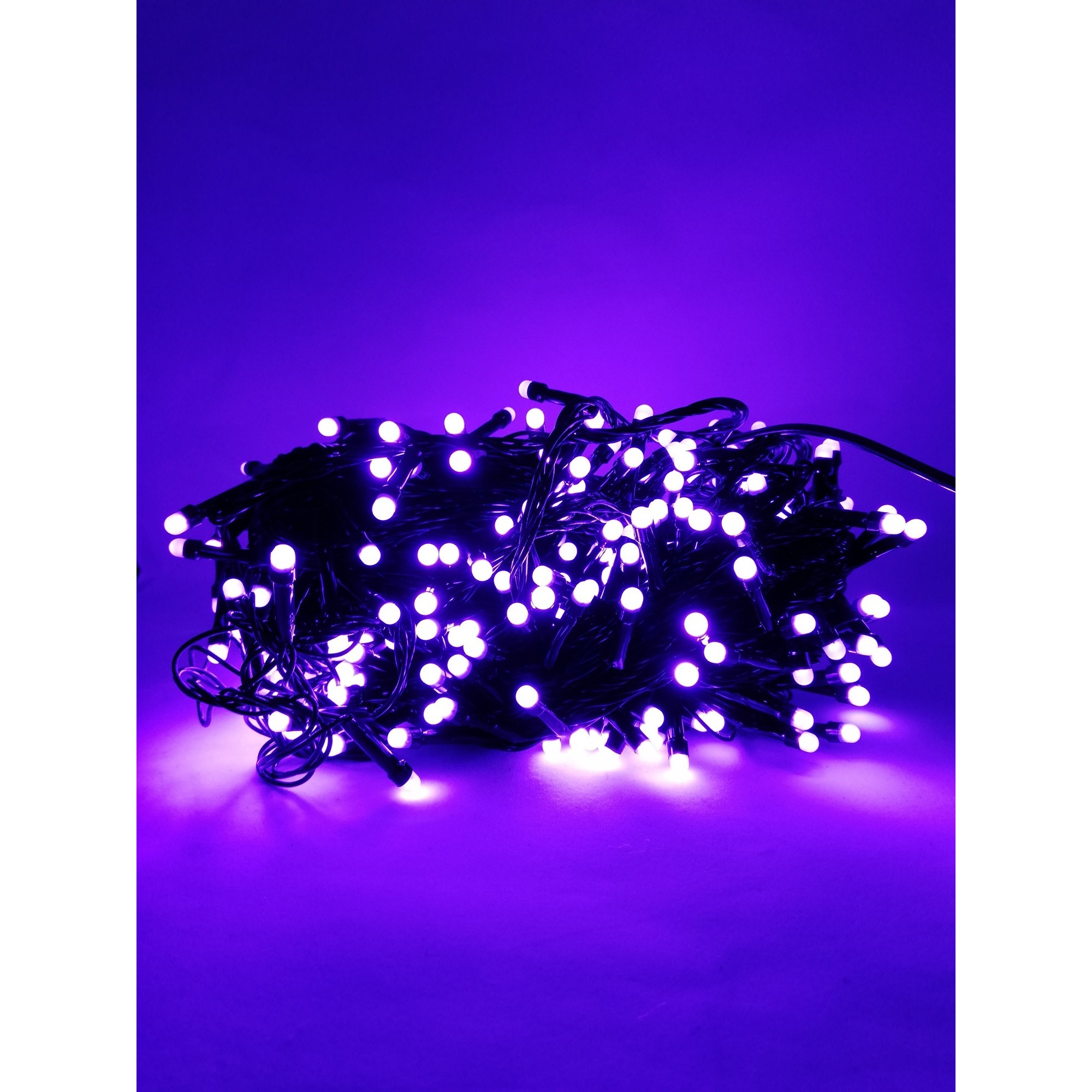 Instalatie de Craciun Fir Negru Tip Sir 9 m 100 LED -uri WP Violet