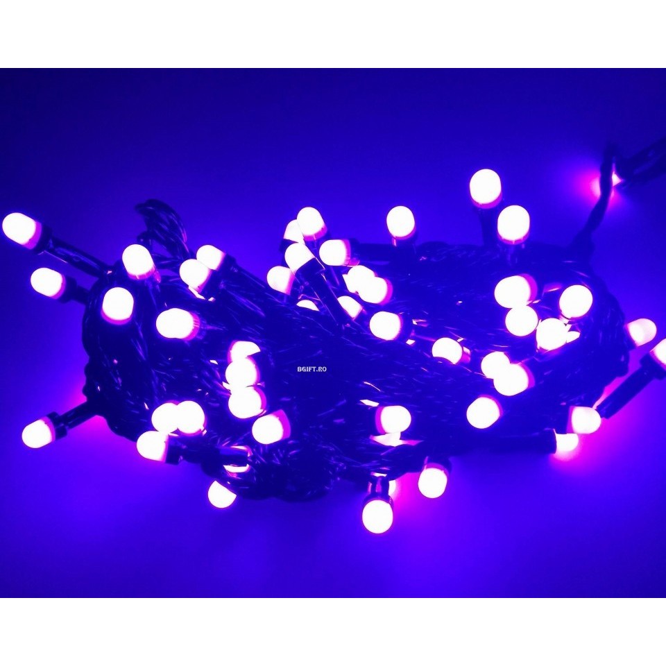 Instalatie de Craciun Tip Sir 9 m 80 LED -uri Leduri Mari Violet