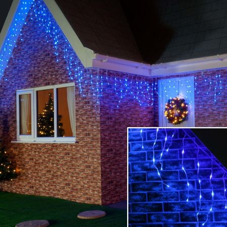 Instalatie de Craciun Tip Franjuri 7 m 200 LED -uri Albastru