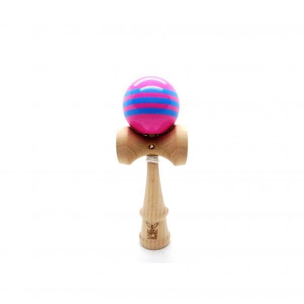 Kendama Ball Originala Roz Cu 3 Dungi Bleu