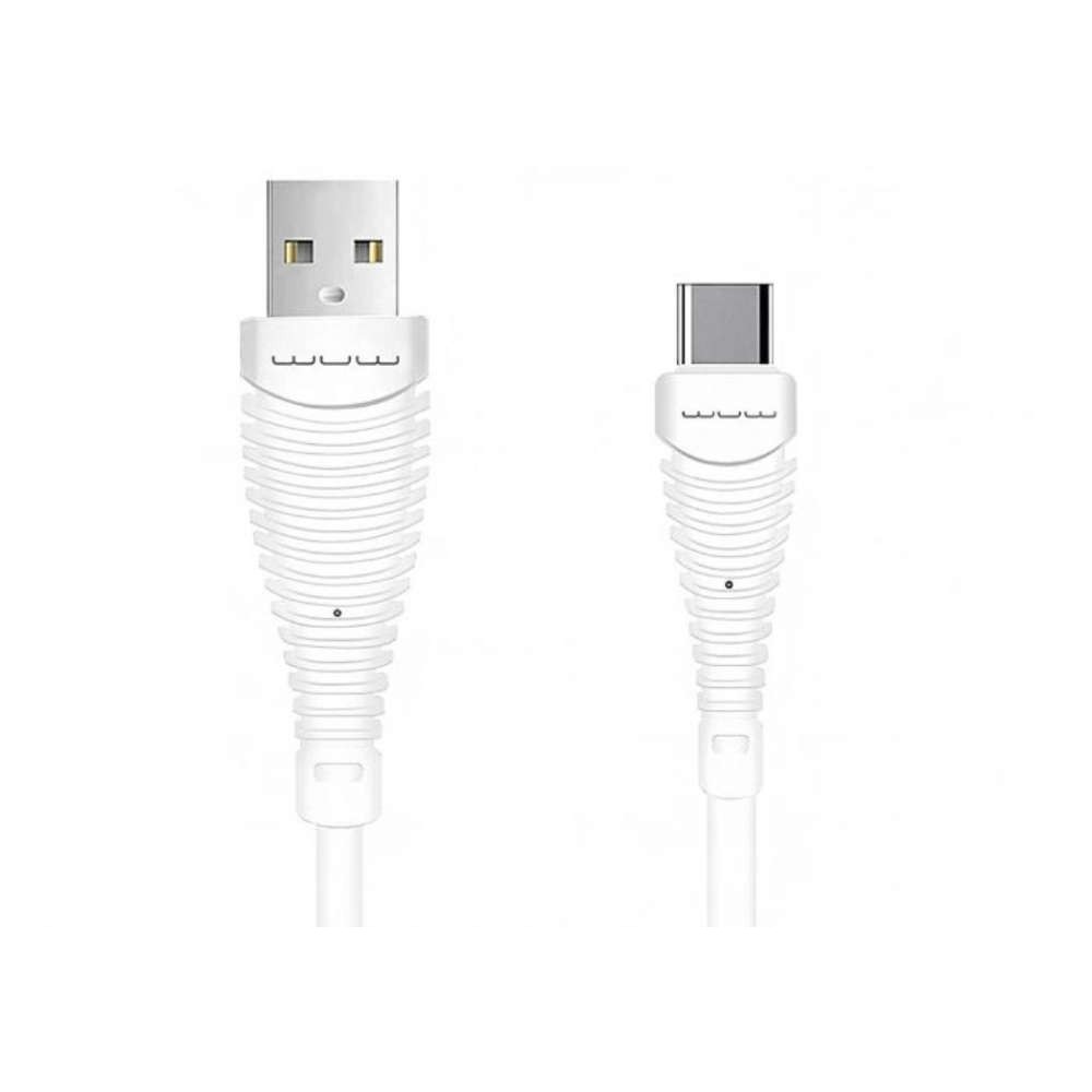 Cablu Date 1A Type-C 1 m WUW-X76 Flippy Blister, Alb