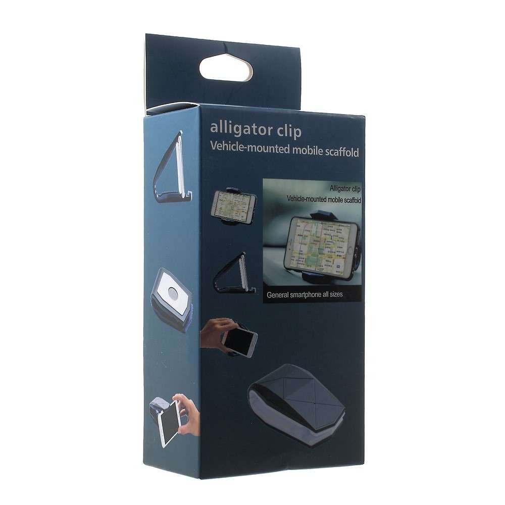 Suport auto pentru telefon A12 Alligator Clip Flippy, Negru