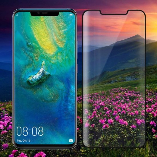 Folie Sticla Curbata Huawei Mate 20 Pro Full Glue 4D/5D Negru