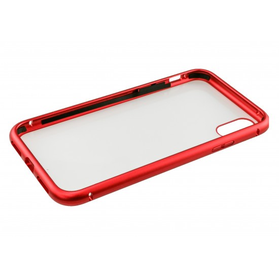 Husa de protectie Magnetic 360 pentru Apple iPhone X, Rosu