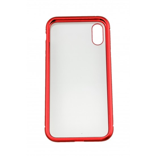 Husa de protectie Magnetic 360 pentru Apple iPhone X, Rosu