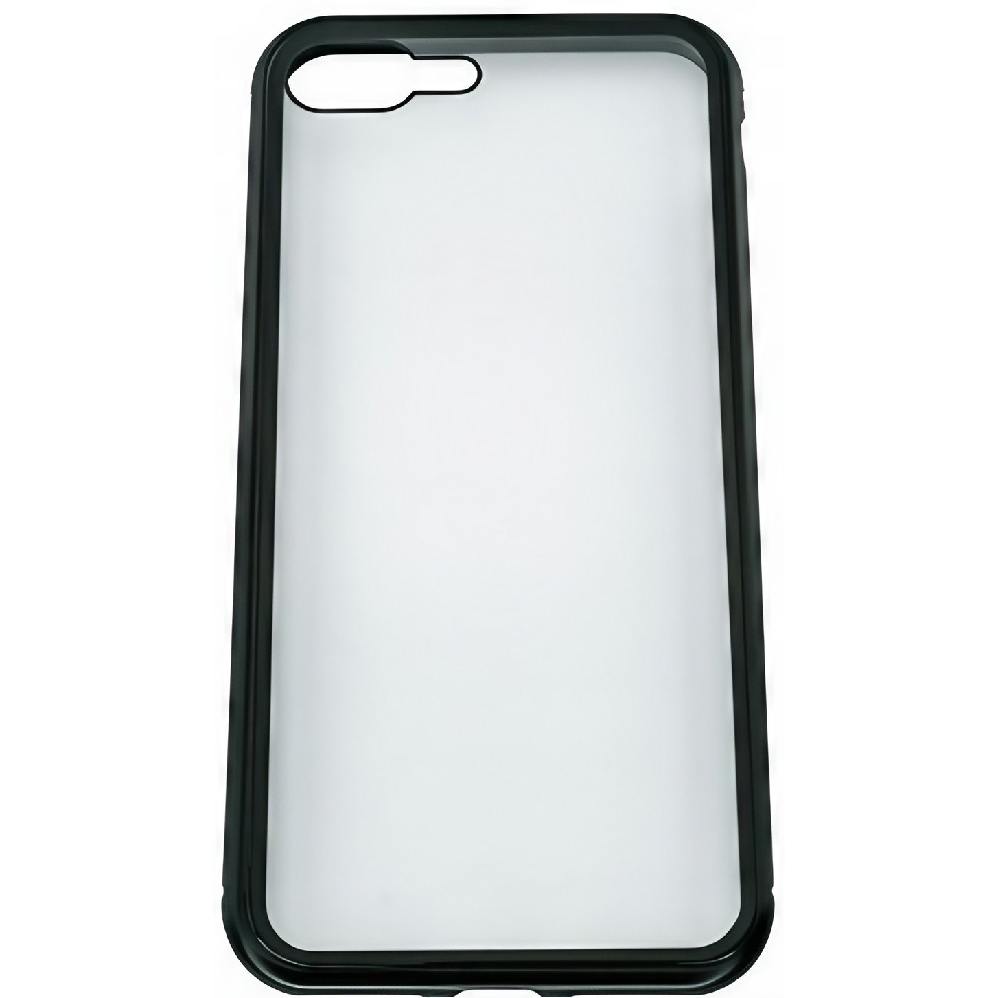 Husa de Protectie, Flippy, pentru Apple iPhone 7, Magnetic 360, Metal, cu Folie Sticla Inclusa, Negru